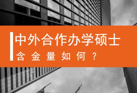 中外合作辦學(xué)碩士含金量