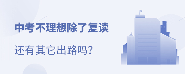 中考不理想除了復(fù)讀還有其它出路嗎