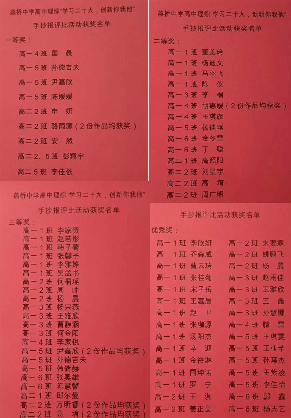 三河市燕郊劍橋學校獲獎名單