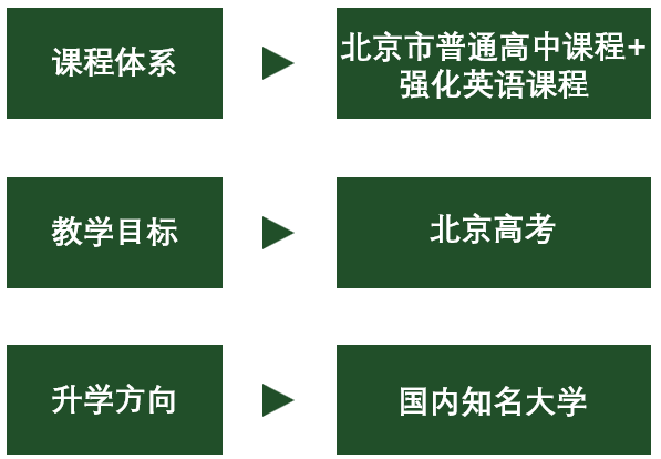 北京通州樹人學(xué)校高中部招生班型,