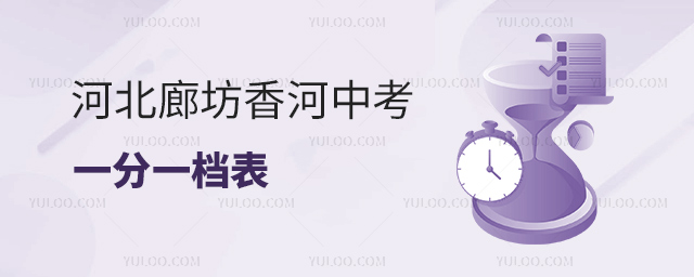 河北廊坊香河中考一分一檔表