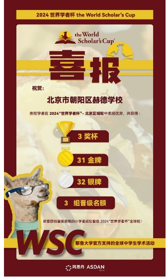 北京赫德學校國際競賽獲獎