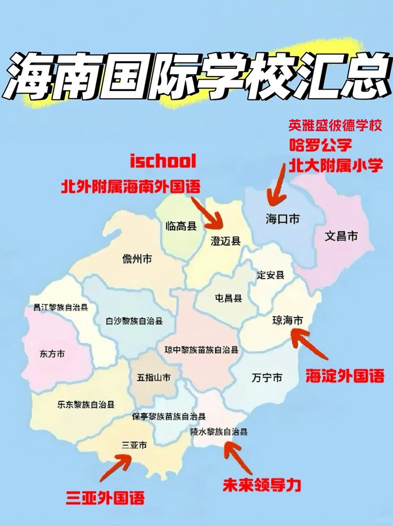 海南國際學校分布圖