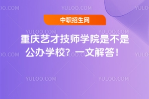重慶藝才技師學(xué)院是不是公辦學(xué)校？一文解答！