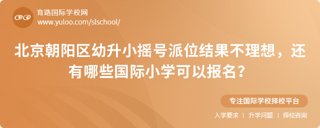 朝陽區(qū)幼升小搖號派位結(jié)果不理想報名國際小學(xué)