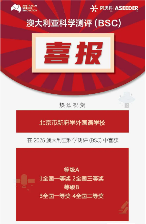 新府學(xué)初小部澳大利亞科學(xué)測評成績