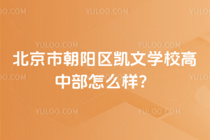 北京市朝陽區(qū)凱文學校高中部怎么樣？
