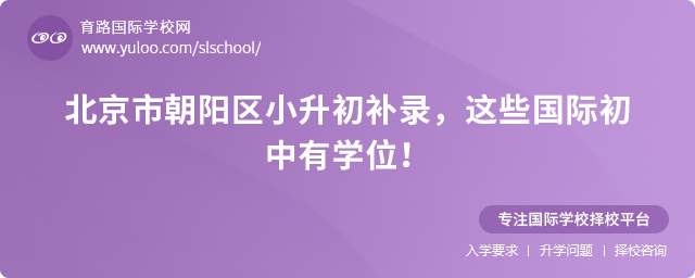 朝陽區(qū)小升初補錄國際初中