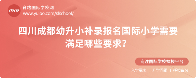 2025年四川成都幼升小補錄報名國際小學(xué)需要滿足哪些要求