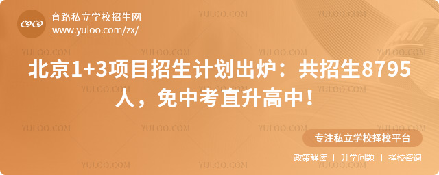 北京1+3項(xiàng)目招生計(jì)劃