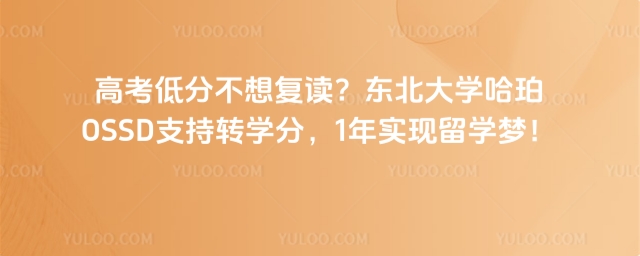 高考低分不想復(fù)讀上東北大學(xué)哈珀OSSD