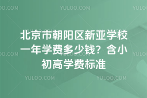 北京市朝陽區(qū)新亞學(xué)校一年學(xué)費多少錢？含小初高學(xué)費標(biāo)準(zhǔn)