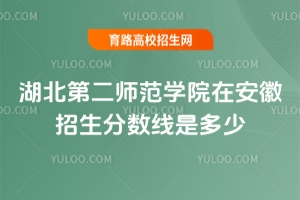 湖北第二師范學(xué)院在安徽招生分?jǐn)?shù)線是多少？