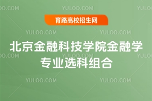 2025北京金融科技學(xué)院金融學(xué)專業(yè)選科組合