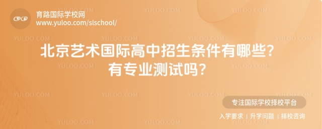 藝術(shù)國(guó)際高中招生條件