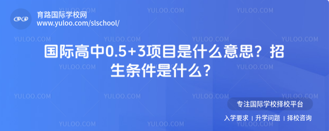 國際高中0.5+3項(xiàng)目是什么意思?招生條件是什么