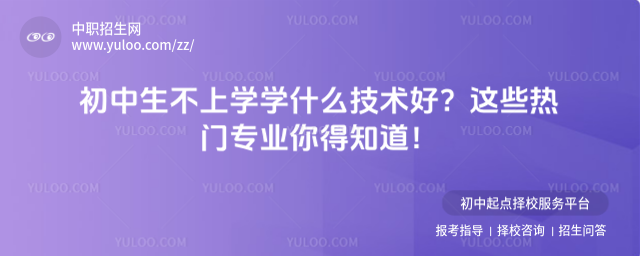 初中生不上學(xué)學(xué)什么技術(shù)好