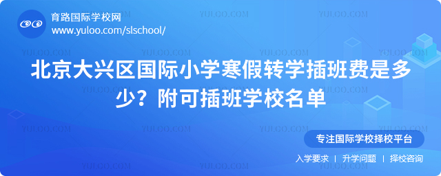 2026年北京大興區(qū)國際小學(xué)寒假轉(zhuǎn)學(xué)插班費(fèi)