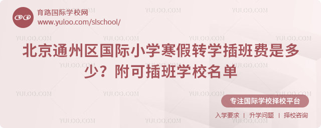 2026年北京通州區(qū)國際小學寒假轉(zhuǎn)學插班費是多少